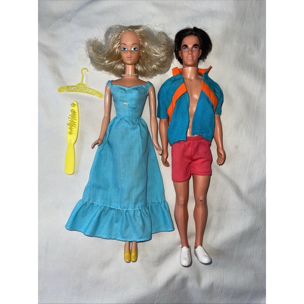 VTG Deluxe Quick Curl TNT Barbie & Mod Hair Ken Dolls
